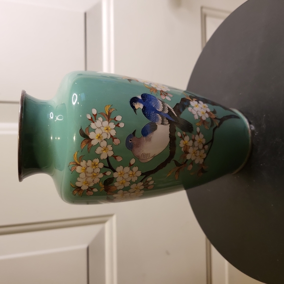 Other - Japanese Cloisonne Enamel Vase Floral Bird Motif late 19th/Early 20th Century